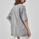 Men's Oversized Cotton T-Shirts Loose Fit Vintage Washed Tee Unisex Short Sleeve Casual Shirts Tops, Large