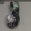 Afro Toupee for Black Men Brazilian Human Hair Replacement System Skin PU Injected African American Men Hairpieces Kinky Curly Hair Units for Man Wigs (12MM AFRO WAVE, 1# JET BLACK)