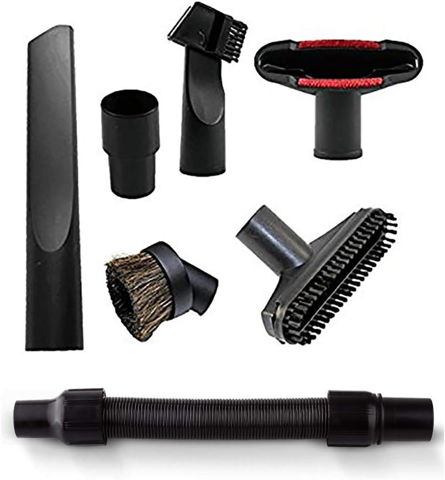 Vacuum Cleaner Attachments Flexible Extension Hose Brush Nozzle Crevice Tools for 1 1/4 inch Shop Vacuum Car Detailing Kit