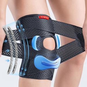 changenow Medical-Grade Knee Brace,Knee Support for Men and Women,Breathable Knee Pain with Side Stabilisers,V-Straps & Ultra Support,for Meniscus Tears,Arthritis,MCL and ACL Injuries (Medium, Black)