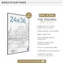 MCS Original Poster Frame 24x36 Black Lightweight Vertical & Horizontal Wall Hanging Large Picture Frame for Posters, Art Prints & Gallery Wall (2-Pack)