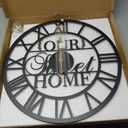 Lbc.JzJu 20inches/ 50cm Wall Clocks Roman Numeral Battery Powered No Ticking Silent Modern Unique Metal Wall ClocksSuitable Living Room Kitchen Bedroom Fireplace Office Farmhouse