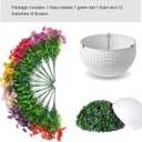 HyeFlora Artificial Faux Hanging Flowers Plants Basket for Outdoor Outside Decoration, Fake Silk Colorful Daisy in Planter for Porch Patio Garden Yard Home