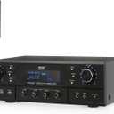Pyle Home Bluetooth Theater Receiver Amplifier - 500 Watts Peak Power Amp w/Treble, Bass, Echo Control, MP3/USB/FM, Dual Channel Audio Stereo System for Streaming Entertainment, Karaoke