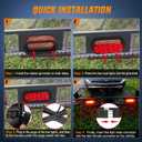 Nilight Hitch Cargo Carrier Light Kit 2PCS 6Inch Red Oval LED with Flush Mount Grommets Wire Harness Waterproof Stop Turn Signals Tail Lights for Luggage Bike Rack