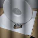 Rustic Farmhouse Clay Pot Table Vintage Distressed Ceramic Table Lamp with White Fabric Lampshade American Southwestern Textured Ceramic Lamp for Living Room Bedroom Office