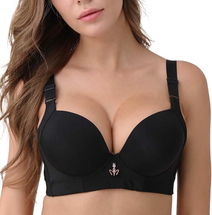 FallSweet Padded T Shirt Bras for Women Push Up Comfort Underwire Brassiere 38C