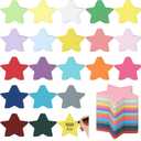 Honoson 1000 Pcs Star Cutouts Paper 3.9 Inch Assorted Color Star Shaped Die Cuts for Bulletin Board DIY Craft Projects Back to School Classroom Decor