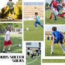 Zando 6 Pairs Youth Soccer Socks Baseball Socks Boys Girls Knee High Socks School Uniform Socks Outdoor Long Tube Socks, 6-8 Years