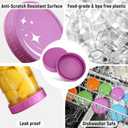 AOZITA 16 Pack Plastic Mason Jar Lids Fits Ball, Kerr & More - 8 Wide Mouth & 8 Regular Mouth - Colored Storage Caps for Canning Jars, Dishwasher Safe & Food Grade & Leakproof