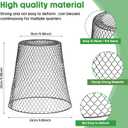 Geosar 30 Pcs 9 Inch Chicken Wire Cloche Plant Protector Cover Metal Garden Cloche Netting Protection Cages Vegetables Flowers with Garden Stakes Avoiding Chicken Rabbit Squirrels Birds (Black)