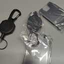 Badge Holder Retractable Clip Heavy Duty Carabiner Badge Reel Keychain with Lanyard ID Cards Holder Cool Tactical ID Holder (2 Holders and 2 Badge Reels Black # 01)