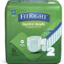 FitRight Heavy Absorbency Adult Diapers, XL/2XL (Waist Size 51in-70in), 80 Count, OptiFit Ultra-Stretch Unisex Incontinence Briefs, Disposable, Moisture-Wicking, Leak Protection,