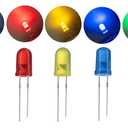 50 PCS Colorful 5mm LED Light Diodes, LED Circuit Assorted Kit for Science Project Experiment (10pieces/Color)