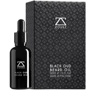ZOUSZ Black Oud Beard Oil for Men  Natural Beard Growth Oil with Argan & Avocado Oils  Sandalwood Scent  Softens, Strengthens & Conditions Facial Hair  30ml Bottle