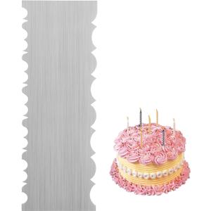 Cake Scrape, 8.6in/22cm Stainless Steel Cake Scraper Smoother Reusable Lightweight Cakes Smoother For Icing Mousse Butter Cream Cakes