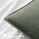 MIULEE Pack of 2 Army Green Decorative Pillow Covers 24x24 Inch Soft Chenille Luxurious Couch Throw Pillows Farmhouse Cushion Covers with Elegant Design for Sofa Bedroom Living Room Spring Home Decor