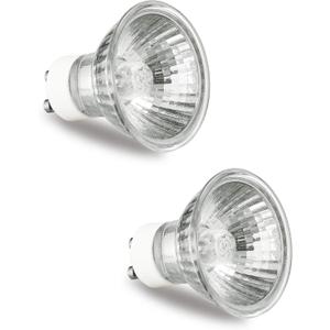 GODONLIF GU10 Halogen Bulb 120V 50W Halogen Light Bulbs for Candle Warmer Lamp, GU10+C, MR16 with Glass Cover, 2700K Warm White, Dimmable, Pack of 2
