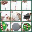 Kenburg Punch Needle Kit Christmas Coasters Set of 6, DIY Embroidery Set for Beginners Adults Kids Including Patterns, Tools, Yarns, Hoop, Instruction, Coaster Holder Art Craft Supplies