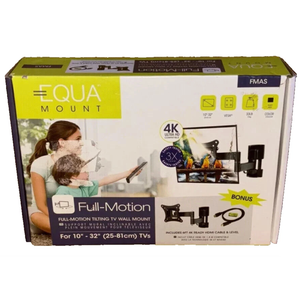 EQUA FULL MOTION TILTING TV WALL MOUNT BRACKET SWIVEL 10"-32" IN LED LCD NEW