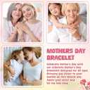 2 x EOBOH Mother’s Day Gift Bracelets, Mother’s Day Bracelets Adjustable Hearts Mother Daughter with Card, Love Mothers Day Gifts for Grandma Daughter Accessories
