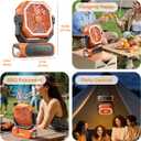 Portable Camping Fan with LED Lantern & Flashlight, 20000mAh Rechargeable Battery, 65H Runtime for Tent, Travel, Outdoor Activities, Picnic, BBQ & Fishing