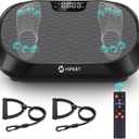 Vibration Plate Exercise Machine with Magnetic Acupoints, Lymphatic Drainage Vibrating Plate with 9 Modes & 120 Adjustable Speeds, 400 Lbs Capacity Whole Body Vibration Platform for Women Men