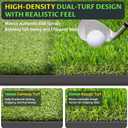 Bltend Dual Turf Golf Mat 31mm: 5x5ft/5x4ft Heavy-Duty Golf Hitting Mats Practice Outdoor/Indoor, Elite Dense Artificial Turf Matt Training Aid for Garage/Simulators/Driving Range/Backyard
