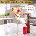 Remerry 67oz Giant Martini Glass, Extra Large Cocktail Glasses | 15.8x7.9 Inch Clear Glass Martini Cup for Party Centerpiece, Bar Decor, Dessert Display, Novelty Gift for Birthdays Weddings