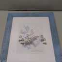 KAIWIN 100% Solid Wood Blue 8x10 Picture Frame 1 Pack - Display Picture 5x7 with Mat, HD Plexiglass Inside, Rustic Wooden Photo Frames for Table Top and Wall Mounting