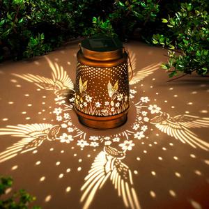 Birthday Gifts for Women, Solar Lanterns Outdoor Waterproof, Hummingbird Garden Decor Metal Hanging Decorative Solar Lights for Patio Yard Lawn Backyard Porch, Gardening Gifts for Women Mom Grandma