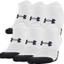 Under Armour Adult Performance Tech No Show Socks, Multipairs , White (6-Pairs) , Medium