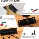 Floating Shelf Bracket, L Bracket Corner Brace,90 Degree Right Angle Corner Bracket, Metal Joint Bracket for Wood Bookshelf Furniture Cabinet (4pcs)