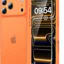 TAURI for iPhone 17 Pro Max Case, Full Camera Protection with Screen Protector, Translucent Matte Military-Grade Protection Shockproof Slim Phone Case for iPhone 17 ProMax, Matte Orange
