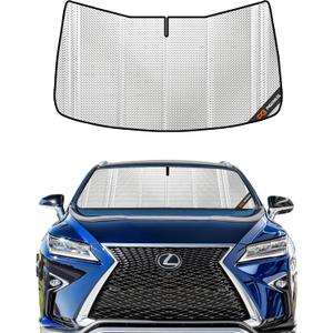 Pigenius Windshield Sun Shade for Lexus RX350/RX450h 2016-2022, RX350L/RX450hL 2018-2022. Full Coverage Rearview Mirror Shade for Ultimate Protection