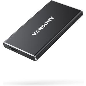 Vansuny 250GB Portable External SSD, USB 3.1 Gen2 430MB/s High-Speed Data Transfer, Metal USB C Mini Portable External Solid State Drive for PC, Laptop, Phones and More