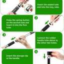Pooper Scooper, Long Handle Dog Pooper Scooper, Heavy Duty Stainless Steel Rake, Tray & Spade Set for Pet Waste Removal, Use on Grass, Dirt or Gravel