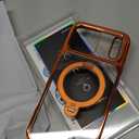 CASEKOO Cosmic Orange Glossy for iPhone 17 Pro Max Case [360 Spin Magnetic Stand][Fit for MagSafe][17FT Military Protection] Slim Polished Frame Titanium Alloy Sturdy Stand 6.9", Cosmic Orange