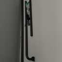 Black Curtain Rods for Windows 100-150",1 Inch Disc Wrap Around Curtain Rod with Aluminum Finials and Brackets,No Screw Disassembly Adjustable Blackout Curved Room Darkening Curtain Rod