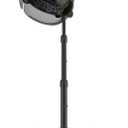 TASALON Ionic Hooded Hair Dryer - 1875W Bonnet Dryer with 3 Temperature Settings - Portable Standing Dryer for Home and Salon (Black)