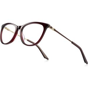 Cat Eye Reading Glasses for Women Blue Light Blocking Readers- Acetate Frame Spring Hinge