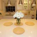 White Faux Flowers for Vase - Gerbera Daisies 7 Stems, Fake Flowers Stems, Realistic Artificial Flowers, Pom Pom Wildflowers for Aesthetic Room Decor, Table Floral Arrangements Centerpiece