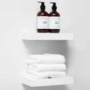 Homeforia White Floating Shelf 12 inch, High End Solid Real Wood Small 12inch Floating Shelves for Wall Mounted, White Wooden 12 in Floating Shelves, Heavy Duty Bracket, 12 X 6.5 X 1.75 inch, Set of 2 (Classic White - Soft Neutral Satin)