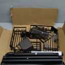 Corner Shower Caddy Tension Pole: 4tier Adjustable Rustproof Bathroom Organizer Shelves - Bathtub Shampoo Rack 43.5-120 inch (Black)