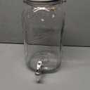 Mason Craft & More Drinkware Collection- Durable Glass Leak Proof Beverage Glassware, 8 Liter Mason Drink Dispenser With Metal Lid