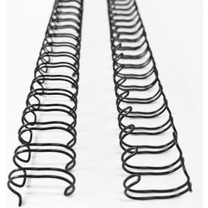 Binditek 100 Pack Double Loop Wire Binding Spines, 7/16Inch Binding Wire for Letter Size, 3:1 Pitch, 80 Sheet Capacity, 32-Loop, Black, for Students and Coworkers