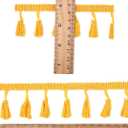 MSCFTFB 20 Yards Mini Tassel Fringe Trim,Boho Tassels Ribbon for Women,1.6inch Wide Sewing Fabric Lace for DIY Jewelry Clothing Bag Curtain Home Party Decor(Turquoise)