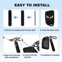 ACEBOY for Cadillac Key Fob Cover, Soft TPU Protective Case with Keychain Compatible with Cadillac 2020-2024 CT4 CT5 CT6 XTS XT4 XT5 XT6 ATS CTS Escalade ESV (Black,3/5 Buttons)