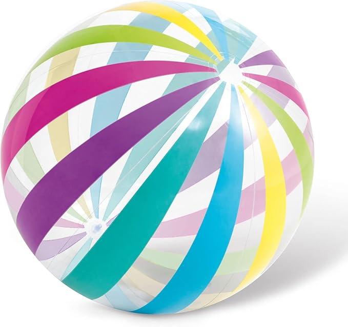 Intex Jumbo Inflatable Ball with Colorful Stripe Pattern, Multi, 42"