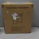 Outdoor Wall Light Fixtures, Exterior Waterproof Wall Lanterns, Porch Sconces Lighting with E26 Sockets & Glass Shades, Modern Matte Black Outside Lights for Patio Front Door Entryway Garage, 2-Pack